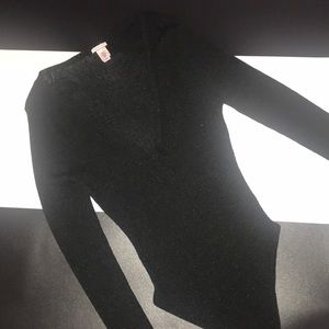 Victoria’s secrete deep V neck snap body suit